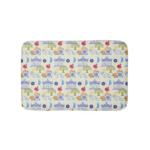 Greece Vacation Minimalism Bath Mat