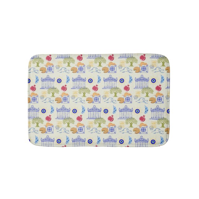  Greece Vacation Minimalism Bath Mat (Front)
