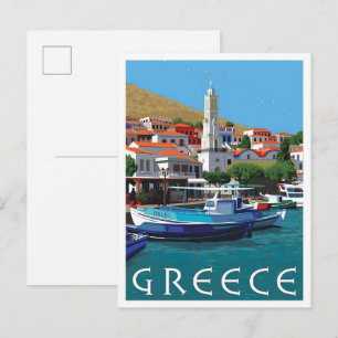 Greece Vintage Travel Postcard