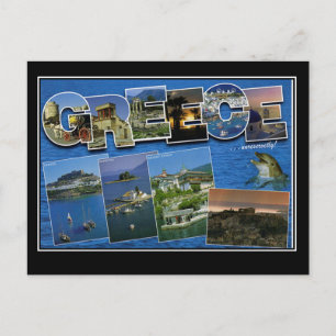 Greece Vintage Travel Postcard Hello From Greece