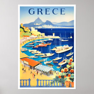 Greece vintage travel Poster