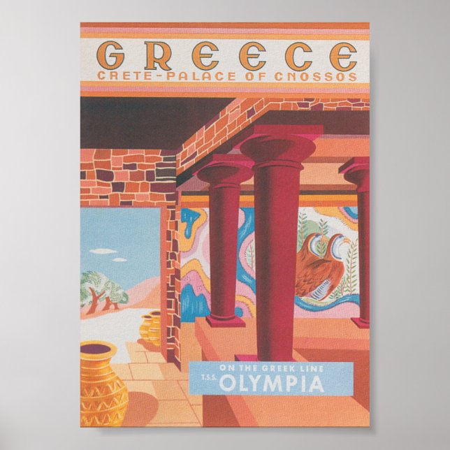 Greece Vintage Travel Poster (Front)