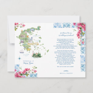 Greece Wedding Weekend Welcome Itinerary Invitation