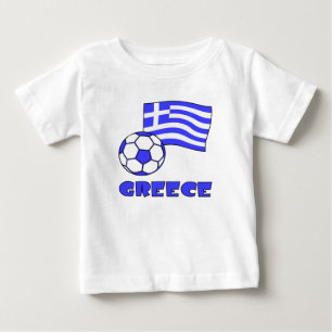 Greece with Greek Flag and Soccer Ball Baby T-Shirt