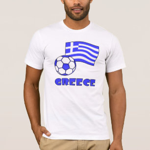 Greece with Greek Flag and Soccer Ball T-Shirt