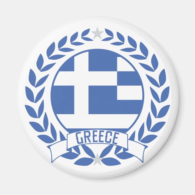 Greece Wreath Magnet (Front)