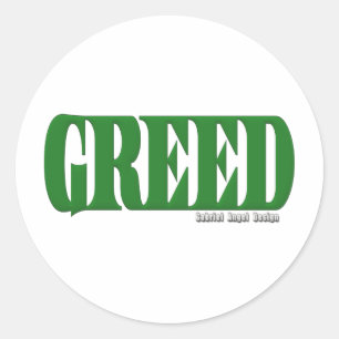 Greed Logo Classic Round Sticker