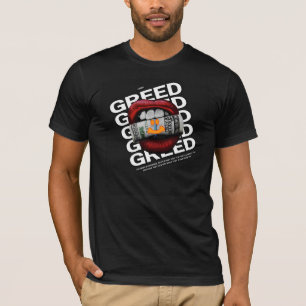 Greed Printed Stylish Trendy T-Shirt