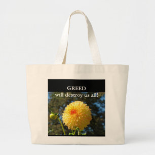 Greed will destroy us all! Tote bags Business