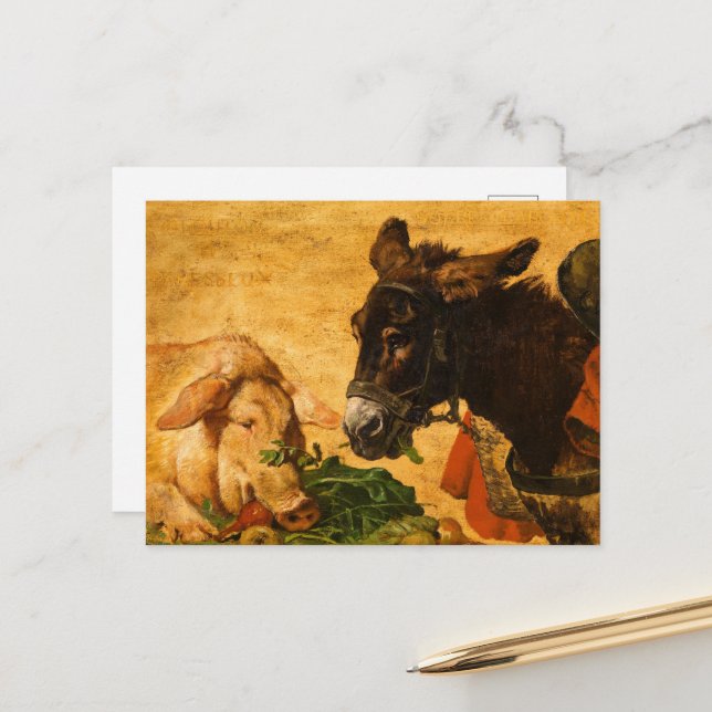 Greedy and Lazy, Moderate and Industrious  Postcard (Front/Back In Situ)