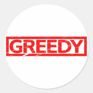 Greedy Stamp Classic Round Sticker