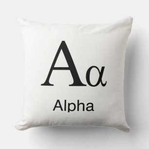 Greek Alphabet Alpha Cushion