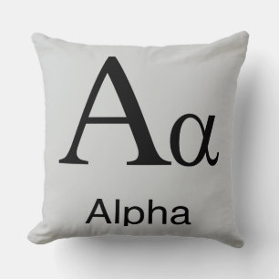 Greek Alphabet Alpha Cushion