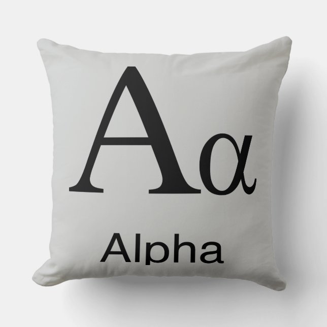 Greek Alphabet Alpha Cushion (Front)