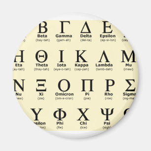 greek alphabet gifts magnet
