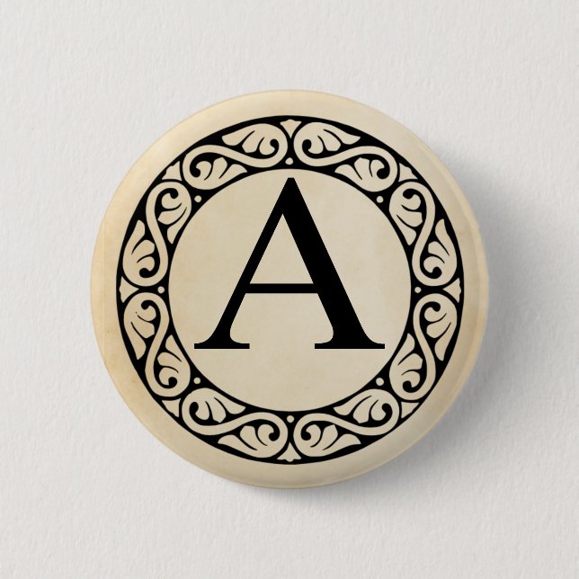 Greek Alphabet Letter Alpha 6 Cm Round Badge (Front)