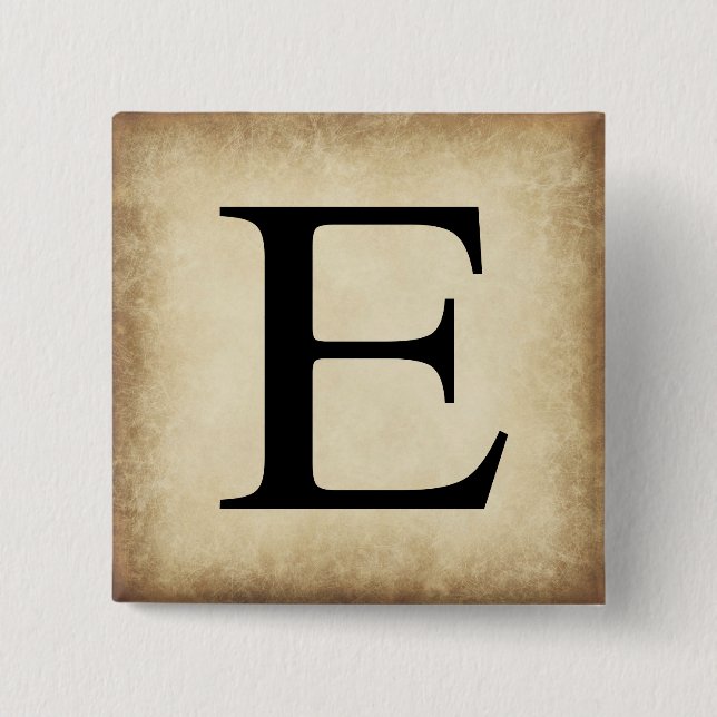 Greek Alphabet Letter Epsilon 15 Cm Square Badge (Front)