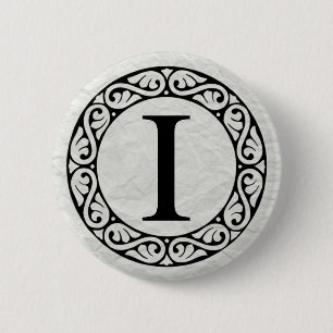 Greek Alphabet Letter Iota 6 Cm Round Badge