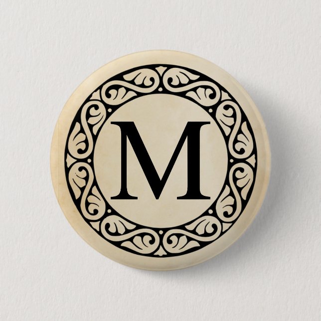 Greek Alphabet Letter Mu 6 Cm Round Badge (Front)