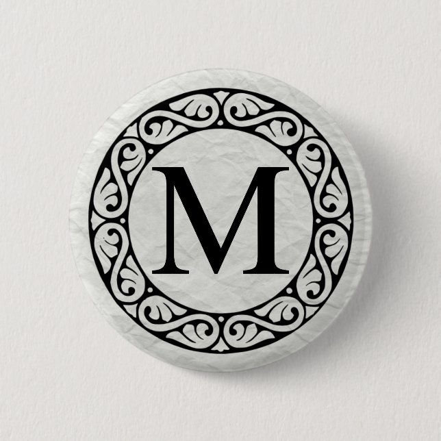 Greek Alphabet Letter Mu 6 Cm Round Badge (Front)