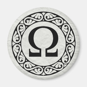 Greek Alphabet Letter Omega Magnet