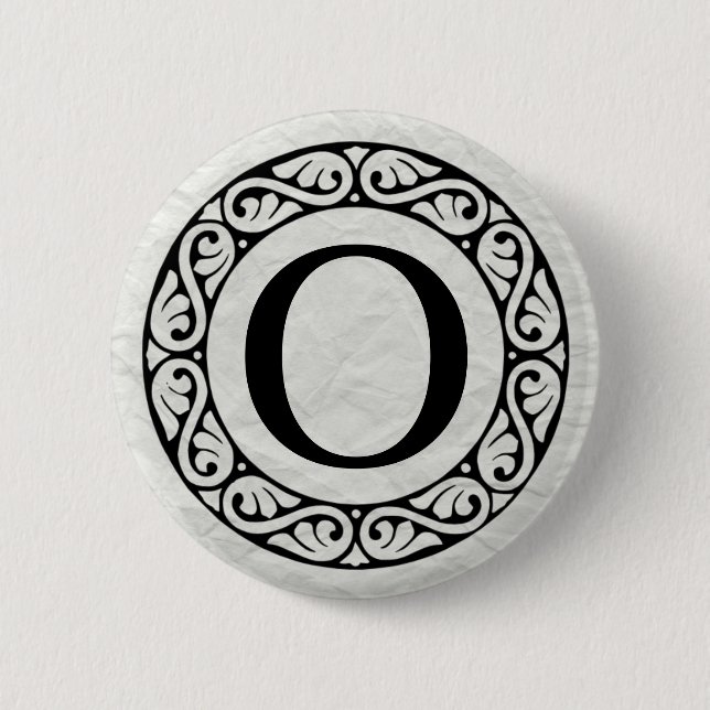 Greek Alphabet Letter Omicron 6 Cm Round Badge (Front)