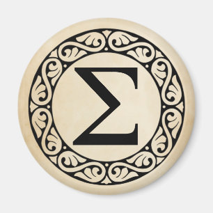 Greek Alphabet Letter Sigma Magnet