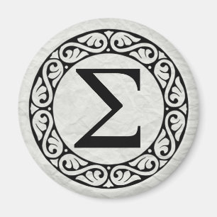 Greek Alphabet Letter Sigma Magnet