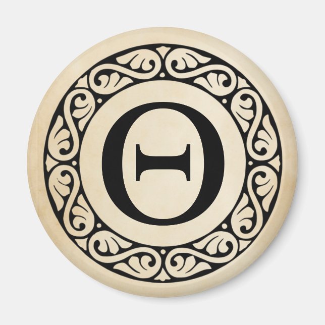 Greek Alphabet Letter Theta Magnet (Front)