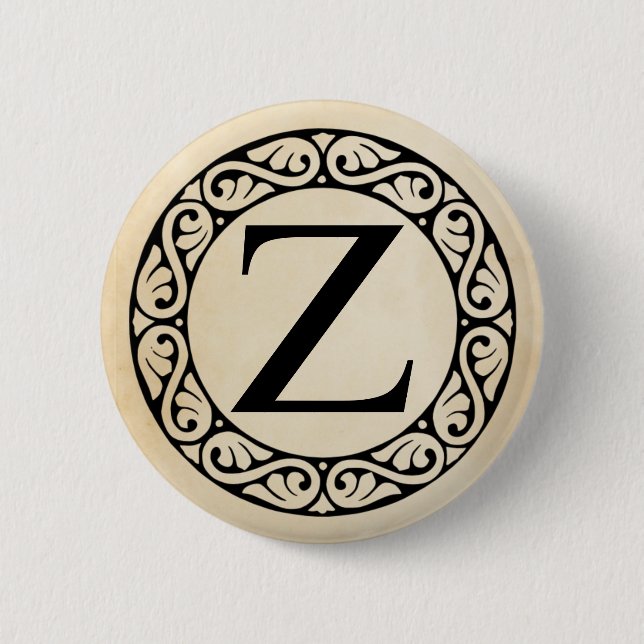 Greek Alphabet Letter Zeta 6 Cm Round Badge (Front)