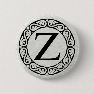 Greek Alphabet Letter Zeta 6 Cm Round Badge