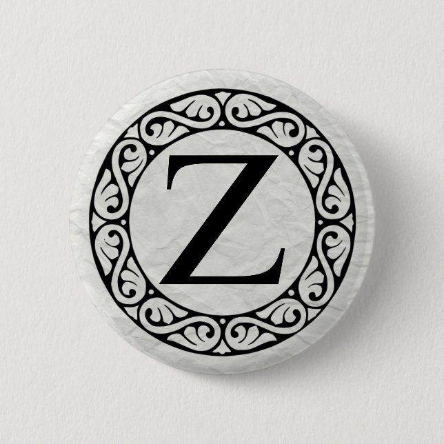 Greek Alphabet Letter Zeta 6 Cm Round Badge (Front)