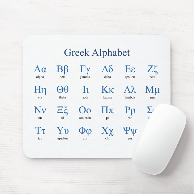 Greek Alphabet Mouse Pad (With Mouse)