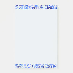 Greek alphabet post-it notes