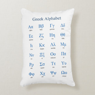 Greek Alphabet Vertical Decorative Cushion