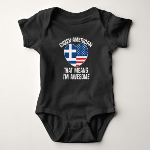 Greek American That Means I'm Awesome Baby Bodysuit