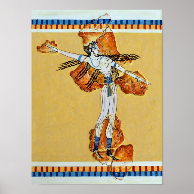 greek ancient painting fresco art replica poster (Front)