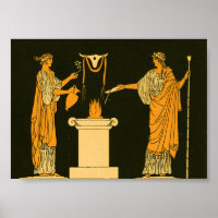 GREEK Ancient Vintage Gods Motif