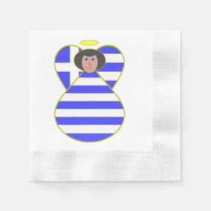 Greek Angel with Black Hair Napkin