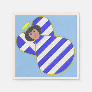 Greek Angel with Black Hair Napkin
