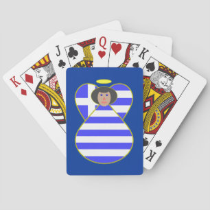Greek Angel with Black Hair Playing Cards