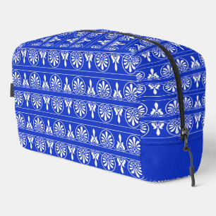 Greek Arabesque Mediterranean Pattern Blue Dopp Kit