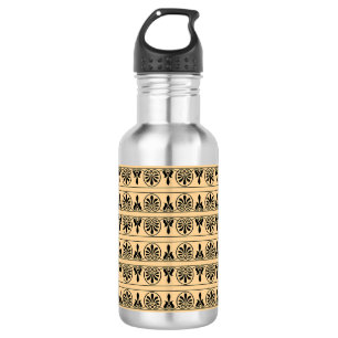 Greek Arabesque Mediterranean Pattern Brown 532 Ml Water Bottle