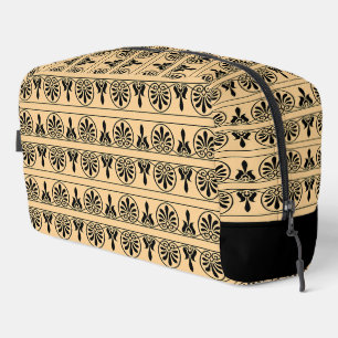 Greek Arabesque Mediterranean Pattern Brown Dopp Kit
