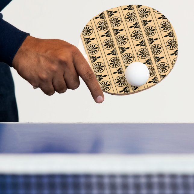 Greek Arabesque Mediterranean Pattern Brown Ping Pong Paddle (Insitu)