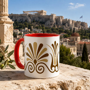 Greek Athens Customisable Colours Frieze Pattern Mug