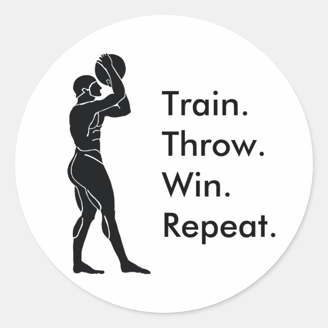 Greek Athlete Basketball Winning Formula Classic Round Sticker (Front)