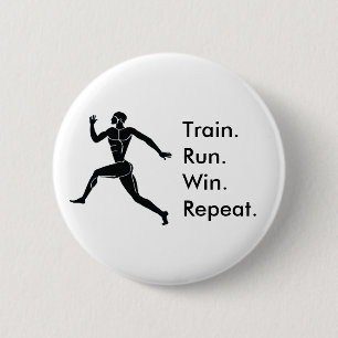 Greek Athlete Running Winning Formula Button