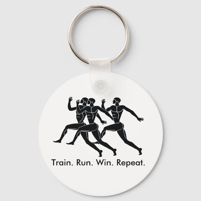 Greek Athlete Sports Running Winning Formula Key Ring (Front)