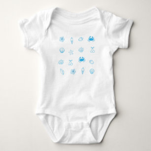Greek Beach Minimalist Baby Bodysuit